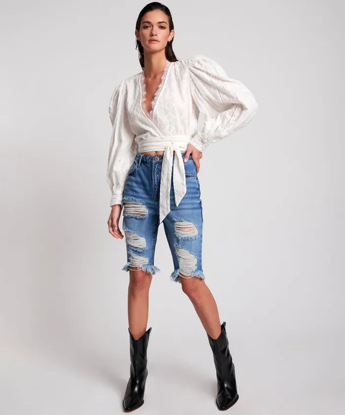 ETHEREAL COTTON WRAP TOP Women One Teaspoon Tops ETHEREAL COTTON WRAP TOP Women One Teaspoon Tops