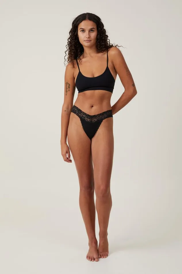 Everyday Lace Comfy G String Black Women Cotton On Panties