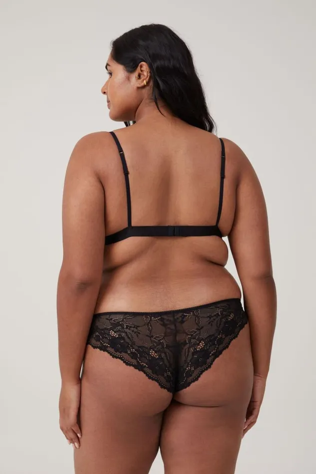 Everyday Lace Triangle Padded Bralette Black Women Cotton On Bras