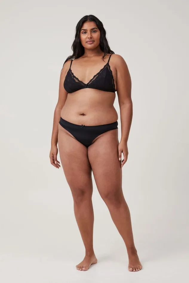 Everyday Lace Triangle Padded Bralette Black Women Cotton On Bras