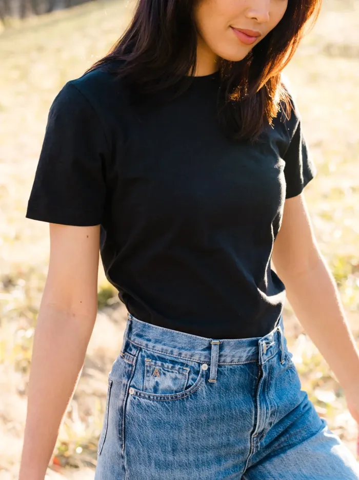 Everyday Tee Black Women Tops Able