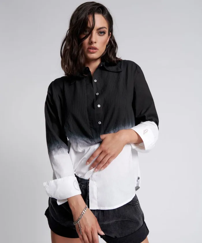 FADE OUT TUXEDO SHIRT Women One Teaspoon Shirts