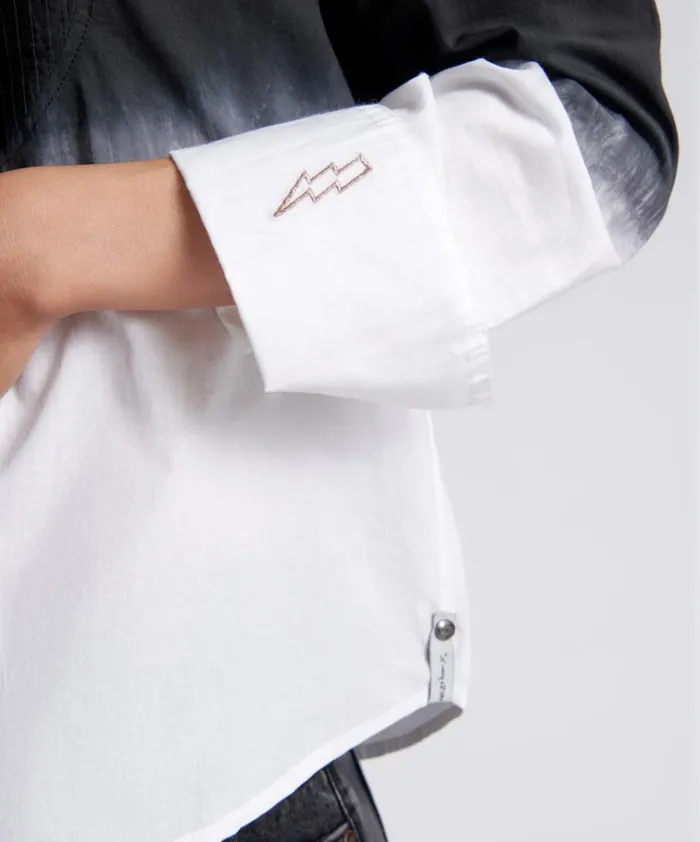 FADE OUT TUXEDO SHIRT Women One Teaspoon Shirts FADE OUT TUXEDO SHIRT Women One Teaspoon Shirts