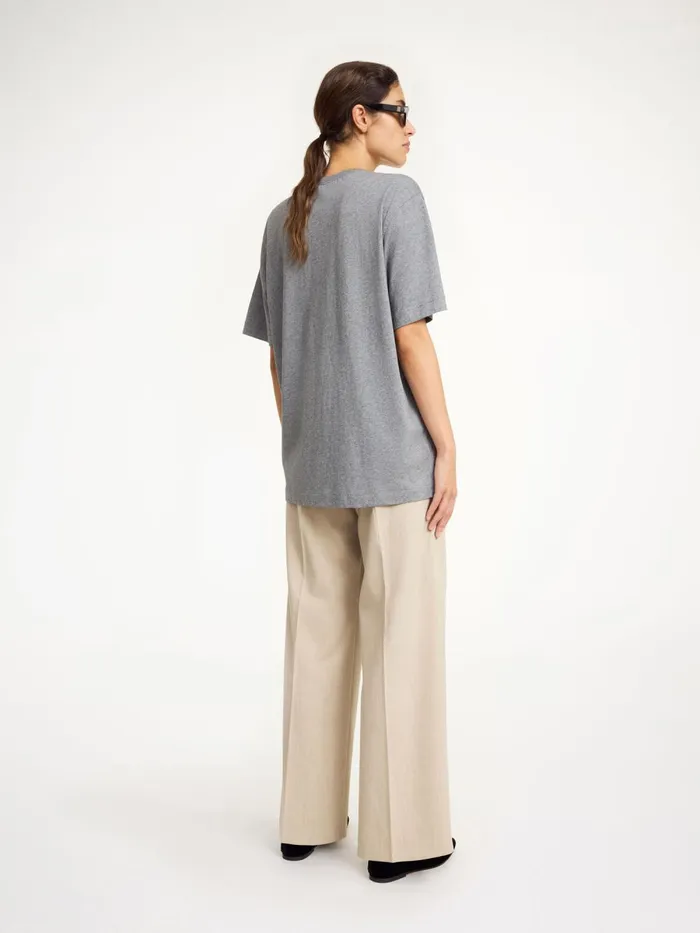 Fayeh Organic Cotton TShirt Grey Melange Women By Malene Birger Tops and Blouses