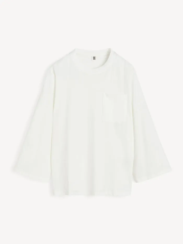 Fayeh Oversized Longsleeve Soft White Women By Malene Birger Tops and Blouses