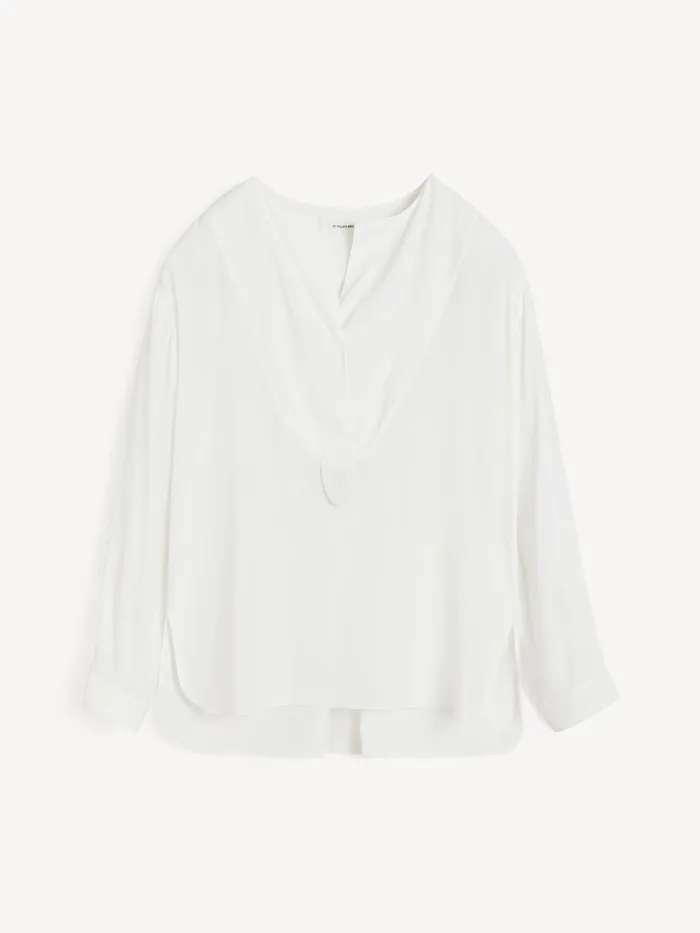 Fayette SilkBlend Shirt Pure White Women By Malene Birger Tops and Blouses