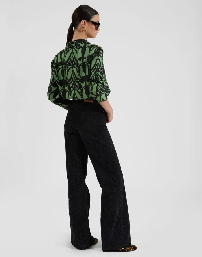 Flare Jeans Corte Black Women La Double J Shorts and Pants