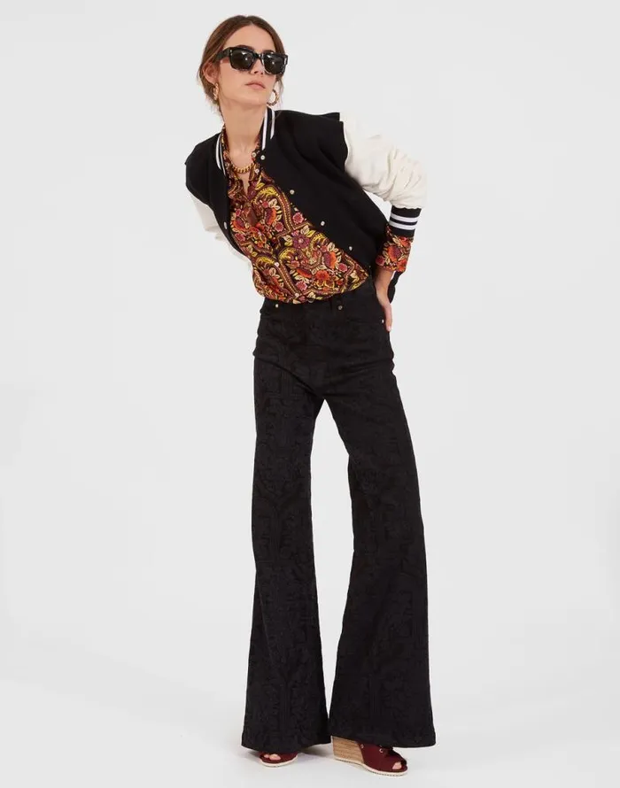 Flare Jeans Corte Black Women La Double J Shorts and Pants Flare Jeans Corte Black Women La Double J Shorts and Pants