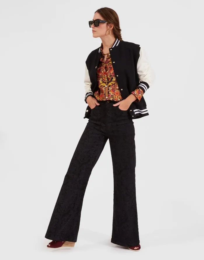 Flare Jeans Corte Black Women La Double J Shorts and Pants Flare Jeans Corte Black Women La Double J Shorts and Pants