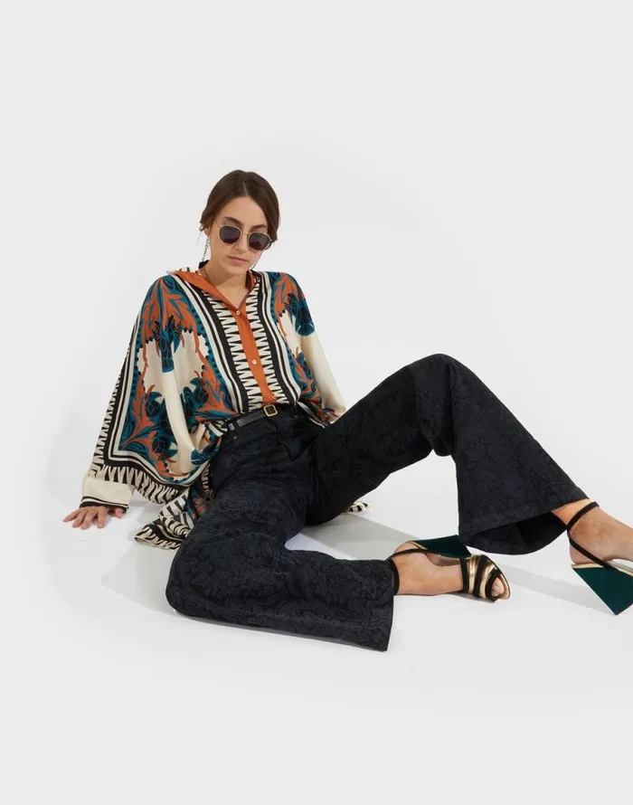 Flare Jeans Corte Black Women La Double J Shorts and Pants Flare Jeans Corte Black Women La Double J Shorts and Pants