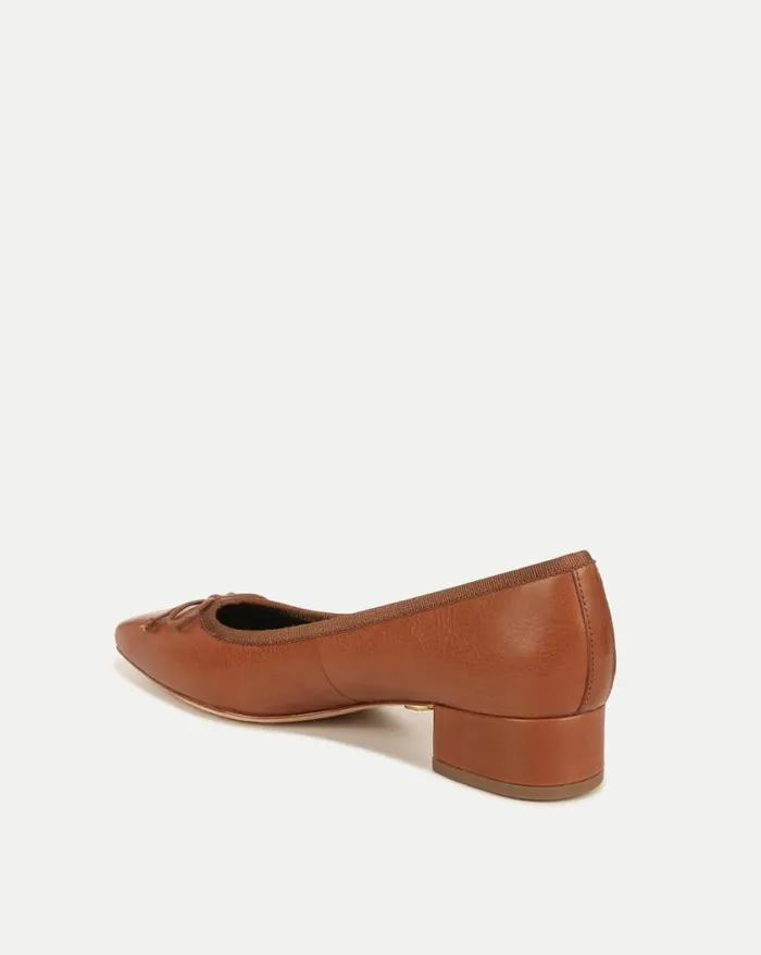 Flats and Loafers Shop Veronica Beard Cecile Leather Ballet Pump Black