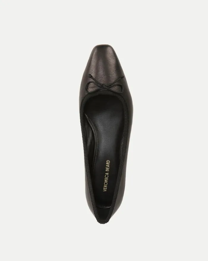 Flats and Loafers Shop Veronica Beard Cecile Leather Ballet Pump Black