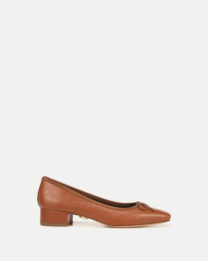 Flats and Loafers Shop Veronica Beard Cecile Leather Ballet Pump Black