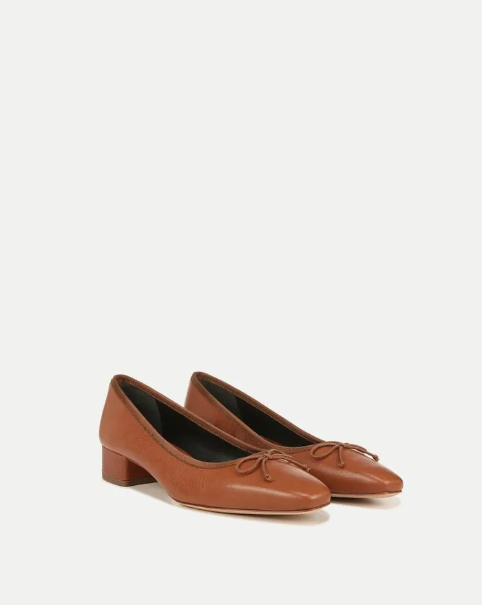 Flats and Loafers Shop Veronica Beard Cecile Leather Ballet Pump Black