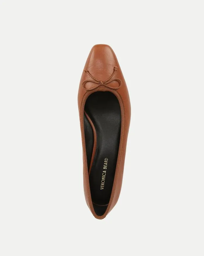 Flats and Loafers Shop Veronica Beard Cecile Leather Ballet Pump Black