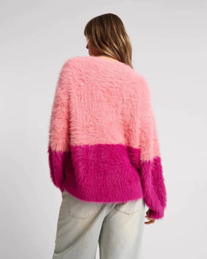 FLUFFY COLOUR BLOCK SWEATER Women One Teaspoon Knitwear FLUFFY COLOUR BLOCK SWEATER Women One Teaspoon Knitwear