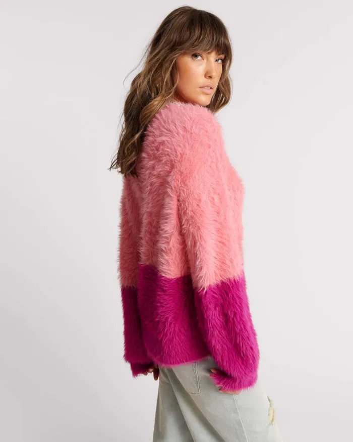 FLUFFY COLOUR BLOCK SWEATER Women One Teaspoon Knitwear FLUFFY COLOUR BLOCK SWEATER Women One Teaspoon Knitwear