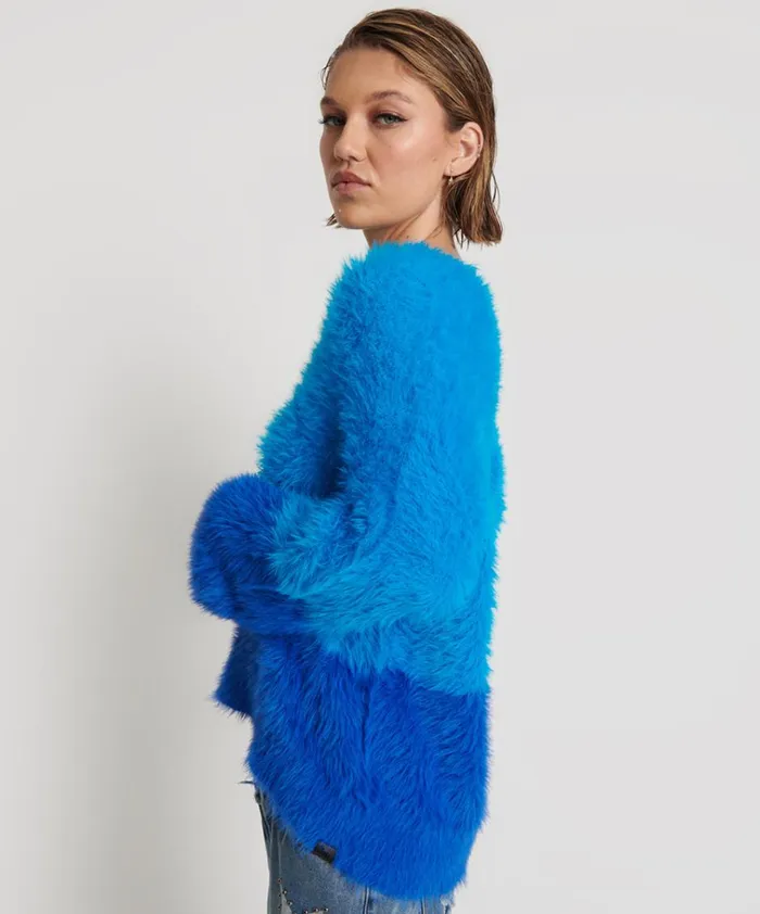 FLUFFY COLOUR BLOCKED SWEATER Women One Teaspoon Knitwear FLUFFY COLOUR BLOCKED SWEATER Women One Teaspoon Knitwear