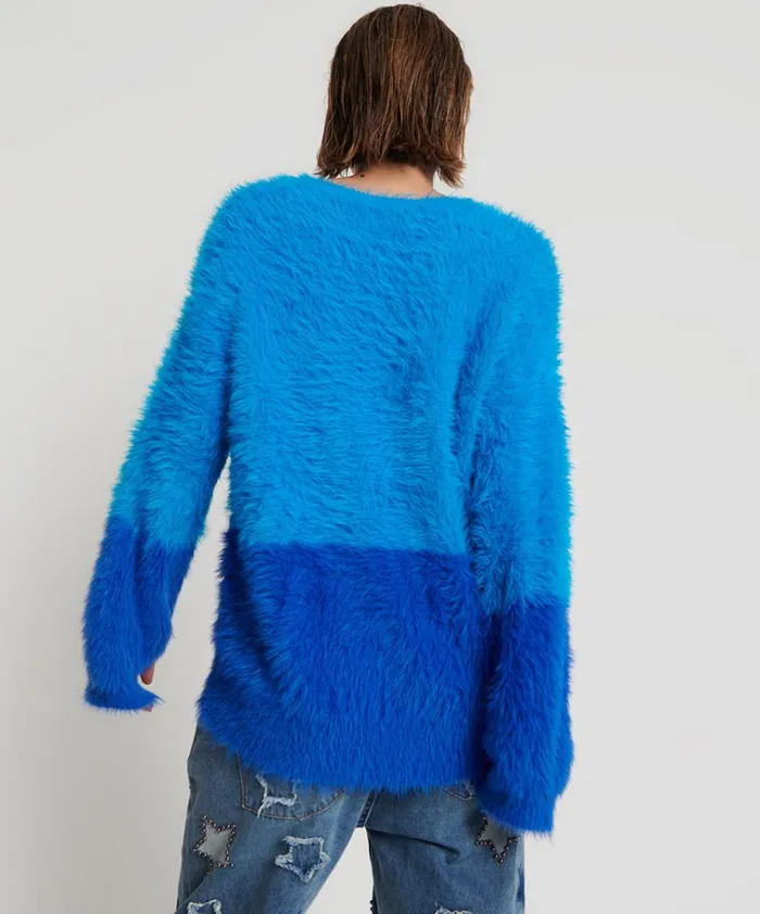 FLUFFY COLOUR BLOCKED SWEATER Women One Teaspoon Knitwear FLUFFY COLOUR BLOCKED SWEATER Women One Teaspoon Knitwear