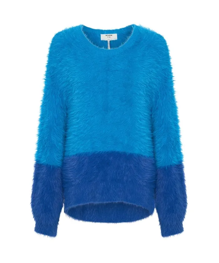 FLUFFY COLOUR BLOCKED SWEATER Women One Teaspoon Knitwear FLUFFY COLOUR BLOCKED SWEATER Women One Teaspoon Knitwear