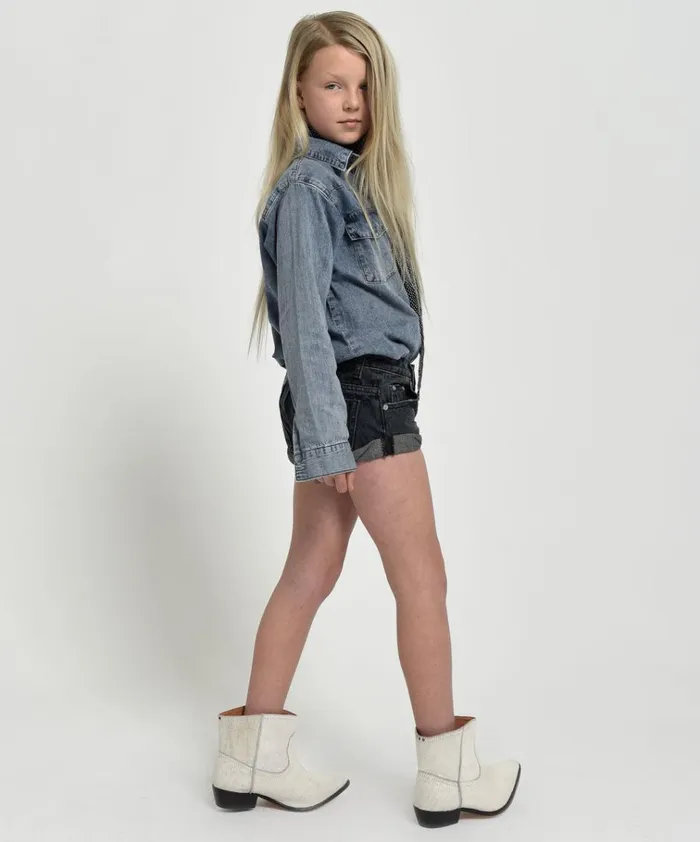 FOX BLACK KIDS BANDIT SHORTS Kids One Teaspoon Kids FOX BLACK KIDS BANDIT SHORTS Kids One Teaspoon Kids