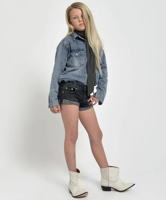 FOX BLACK KIDS BANDIT SHORTS Kids One Teaspoon Kids FOX BLACK KIDS BANDIT SHORTS Kids One Teaspoon Kids
