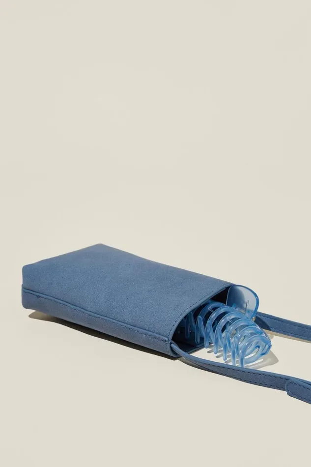 Freya Phone Sling Horizon Blue Nubuck Women Cotton On Bags and Belts Freya Phone Sling Horizon Blue Nubuck Women Cotton On Bags and Belts