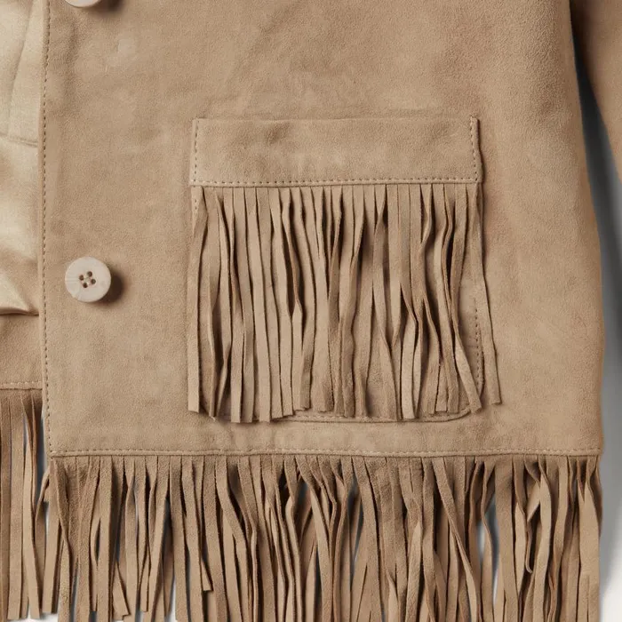 Fringe Suede Jacket Light Tan Women Stetson Jackets