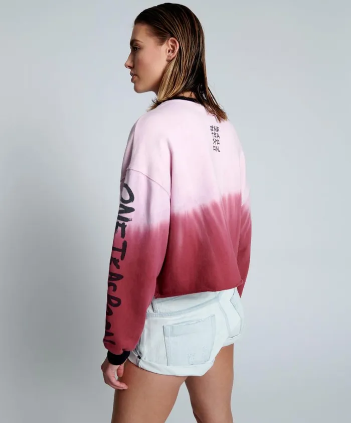 FROM THE STARS DIPPED CROPPED SWEATER Women One Teaspoon Hoodies And Sweats FROM THE STARS DIPPED CROPPED SWEATER Women One Teaspoon Hoodies And Sweats