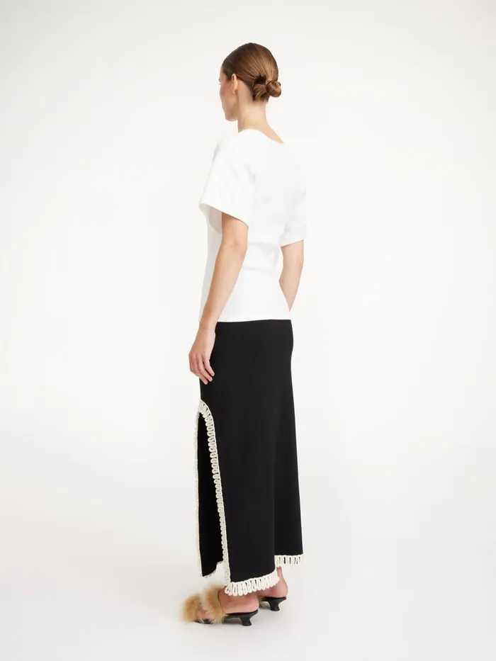 Gabie Maxi Skirt Black Women By Malene Birger Knitwear