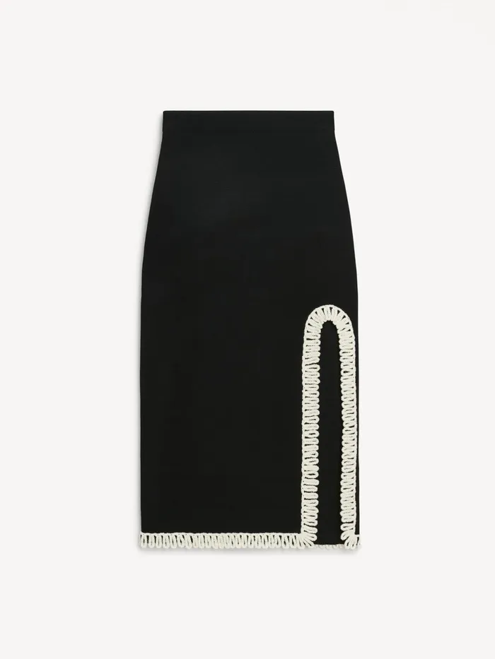Gabie Maxi Skirt Black Women By Malene Birger Knitwear