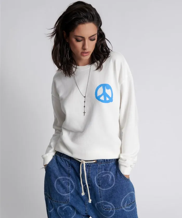 GET PHYSICAL PEACE SWEATER Women One Teaspoon Hoodies And Sweats GET PHYSICAL PEACE SWEATER Women One Teaspoon Hoodies And Sweats