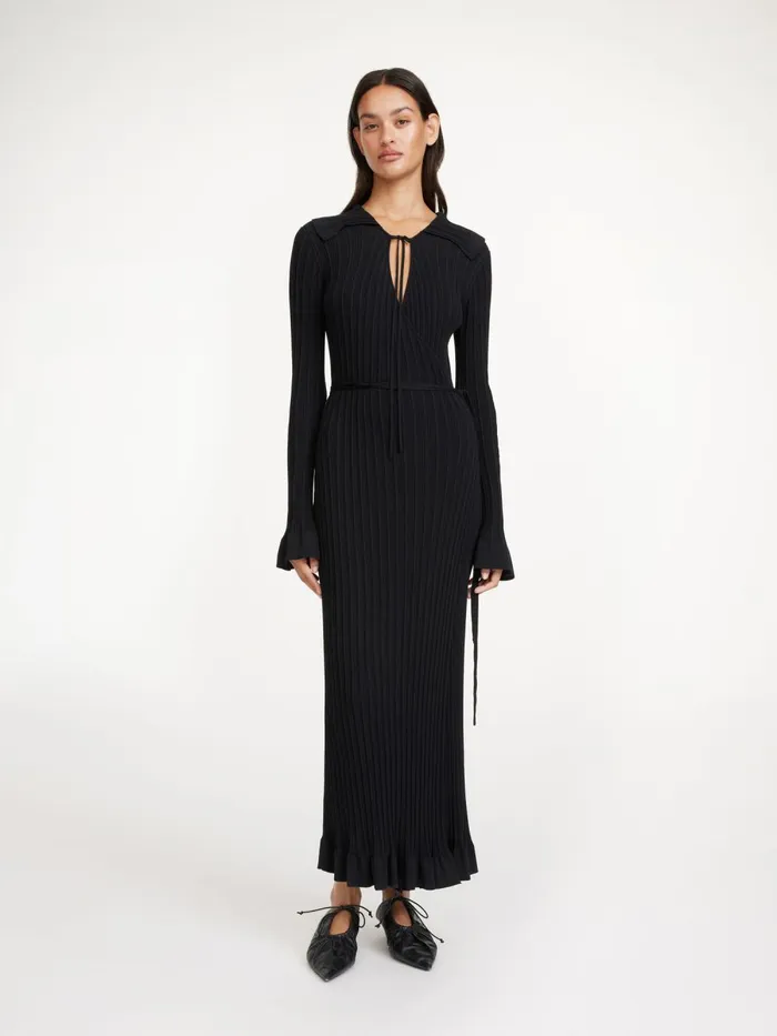 Gianina Maxi Dress Black Women By Malene Birger Knitwear