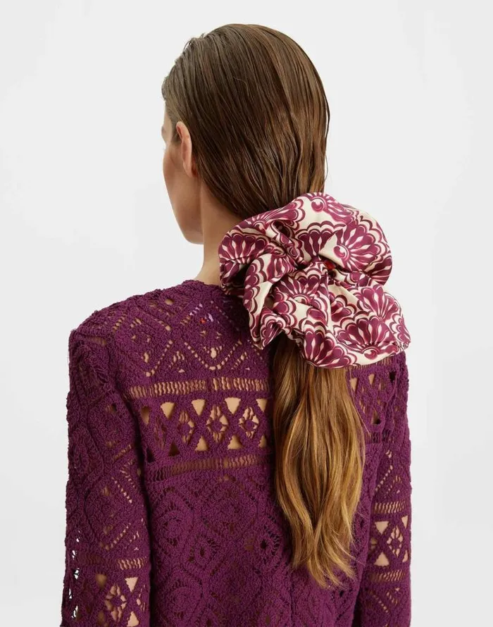Giga Scrunchie Fans Purple Women La Double J Hair Accessories Giga Scrunchie Fans Purple Women La Double J Hair Accessories