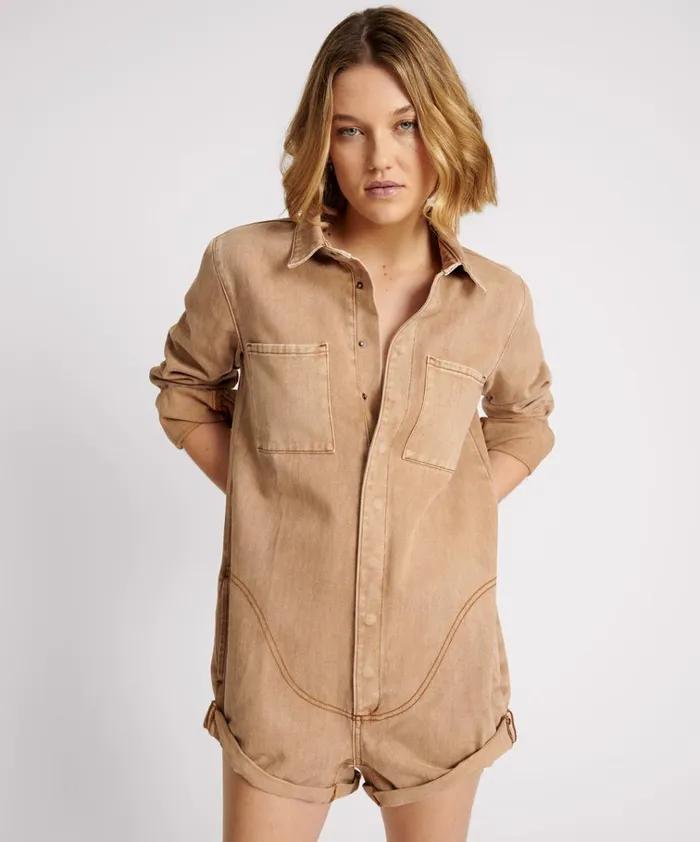 GOLD EARTH PROPHECY JUMPSUIT Women One Teaspoon Denim Jumpsuits GOLD EARTH PROPHECY JUMPSUIT Women One Teaspoon Denim Jumpsuits