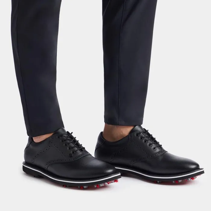 Golf Shoes Men GFORE GALLIVANTER GLOCK PEBBLE LEATHER SADDLE GOLF SHOE Onyx