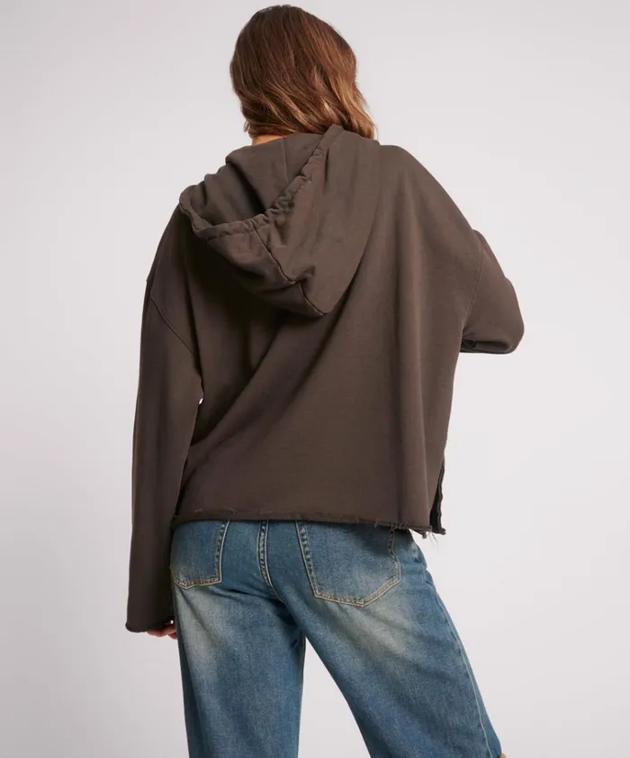GRAFFITI BIRD OVERSIZED POCKET HOODIE Women One Teaspoon Hoodies And Sweats