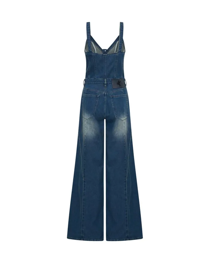 GRITTY BLUE FREIDA FIT N FLARE DENIM JUMPSUIT Women One Teaspoon Denim Jumpsuits GRITTY BLUE FREIDA FIT N FLARE DENIM JUMPSUIT Women One Teaspoon Denim Jumpsuits