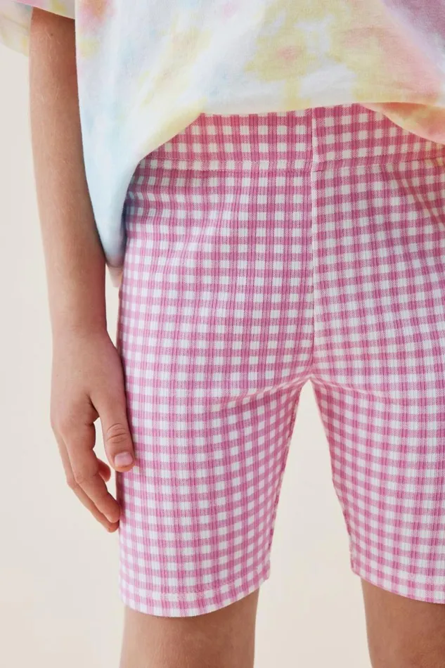 Hailey Bike Short Pink Gerberagingham Girls Cotton On Shorts Skirts and Playsuits Hailey Bike Short Pink Gerberagingham Girls Cotton On Shorts Skirts and Playsuits