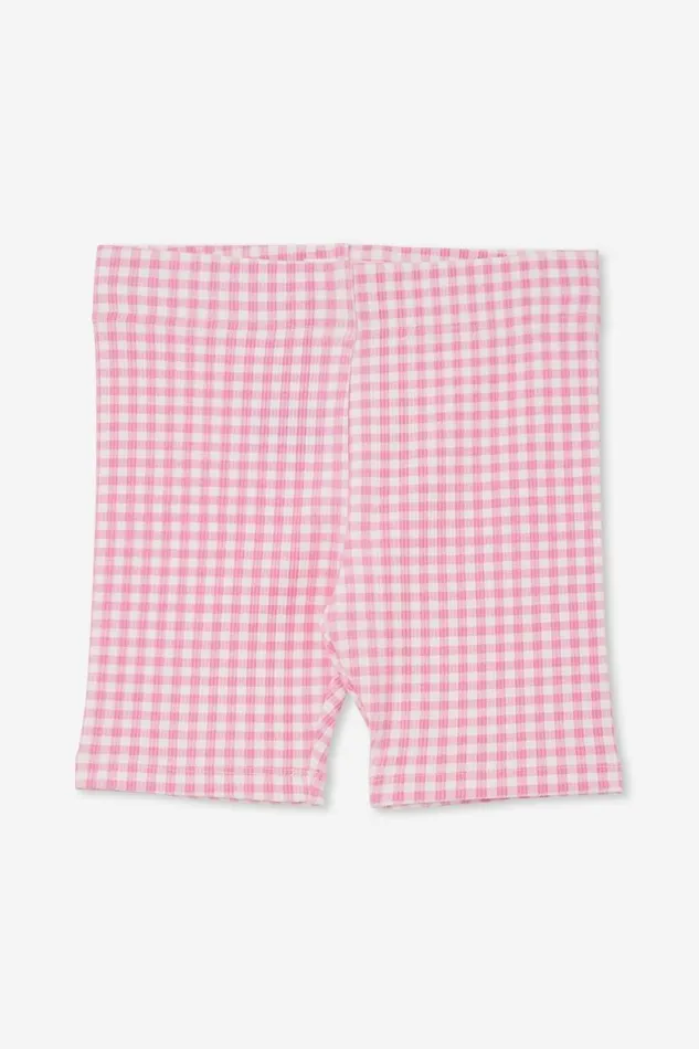 Hailey Bike Short Pink Gerberagingham Girls Cotton On Shorts Skirts and Playsuits Hailey Bike Short Pink Gerberagingham Girls Cotton On Shorts Skirts and Playsuits