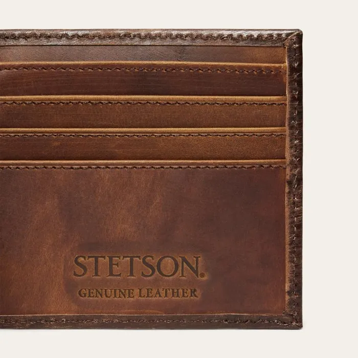 HairOnHide Concho BiFold Wallet Vintage Brown Men Stetson Billfolds
