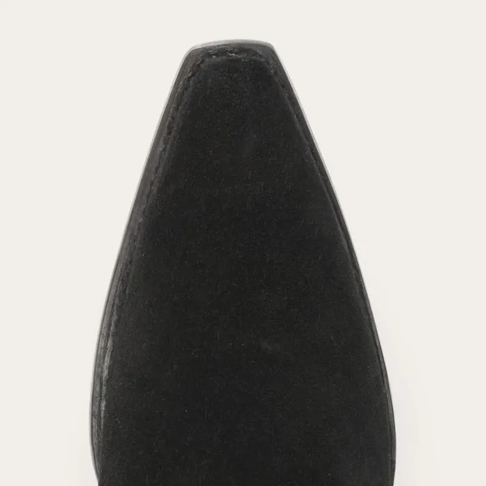Halle Suede Fringe Side Zip Boot Black Women Stetson Shorties