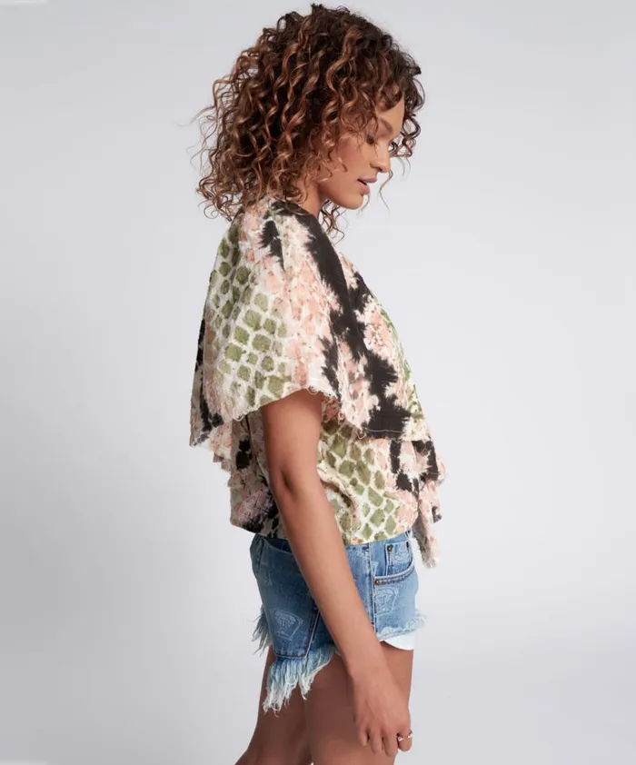 HAND PAINTED BOA TOP Women One Teaspoon Tops HAND PAINTED BOA TOP Women One Teaspoon Tops