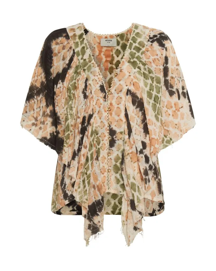 HAND PAINTED BOA TOP Women One Teaspoon Tops HAND PAINTED BOA TOP Women One Teaspoon Tops