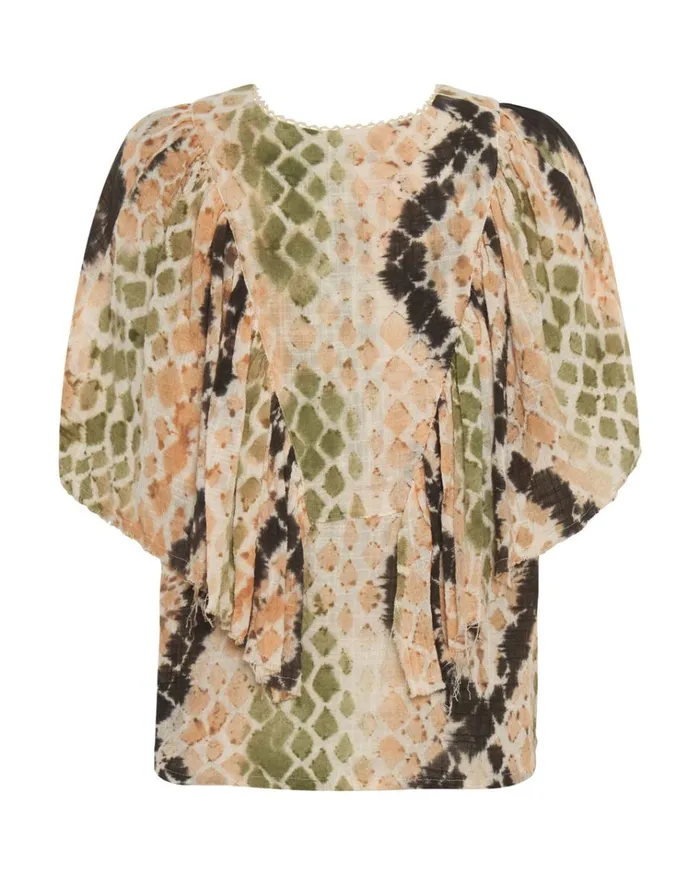 HAND PAINTED BOA TOP Women One Teaspoon Tops HAND PAINTED BOA TOP Women One Teaspoon Tops