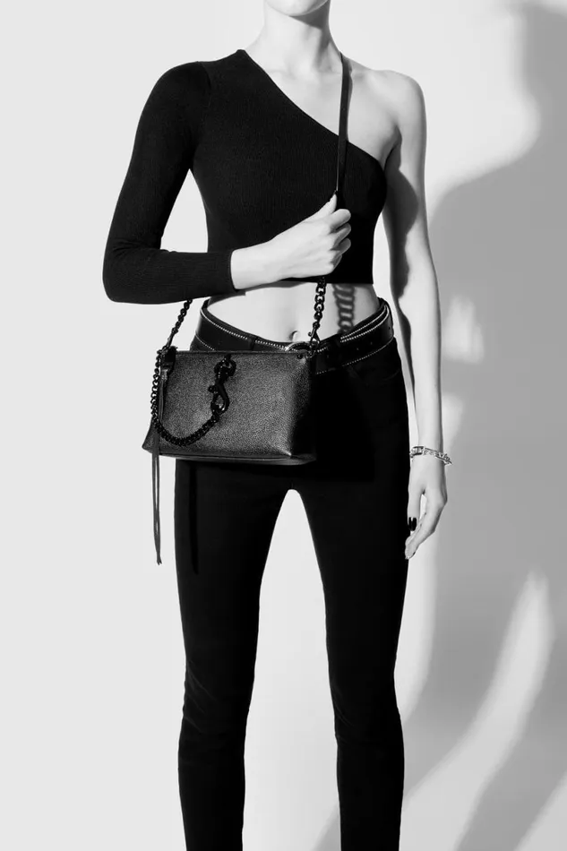 Handbags Crossbody Bags Rebecca Minkoff Megan Crossbody Blackblack Shellac