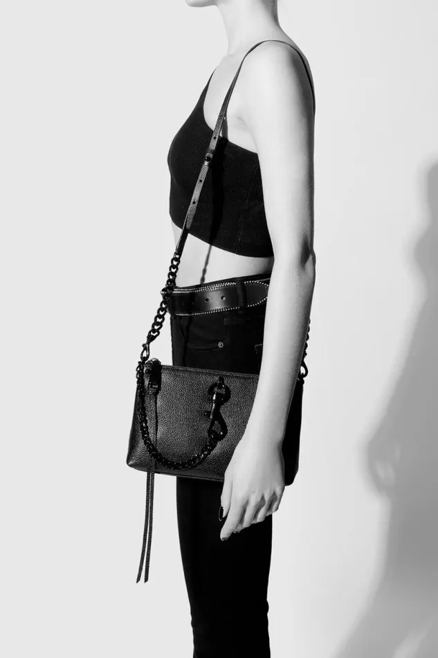 Handbags Crossbody Bags Rebecca Minkoff Megan Crossbody Blackblack Shellac