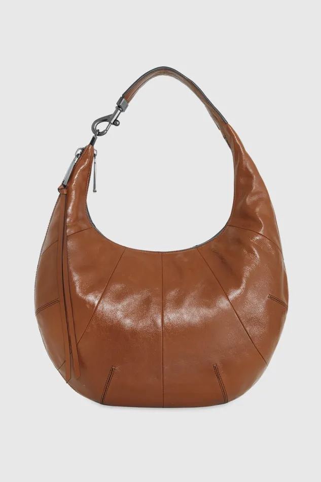 Handbags Hobo Bags Rebecca Minkoff Zip Around Croissant Hobo Rochergunmetal