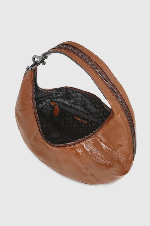 Handbags Hobo Bags Rebecca Minkoff Zip Around Croissant Hobo Rochergunmetal