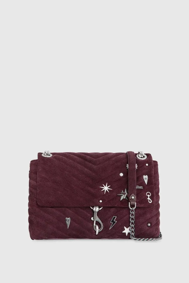 Handbags Shoulder Bags Rebecca Minkoff Edie Flap Shoulder With Celestial Studs Garnet Handbags Shoulder Bags Rebecca Minkoff Edie Flap Shoulder With Celestial Studs Garnet